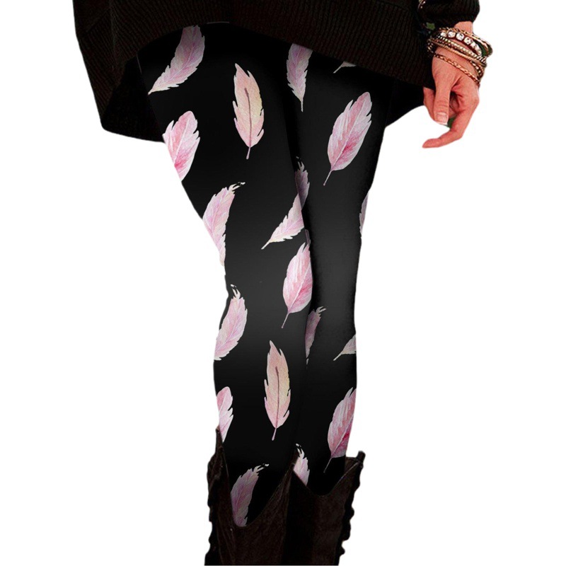 Nuevo estilo europeo y americano para mujeres sexy panty de cintura alta leggings 3D al aire libre ejercicio