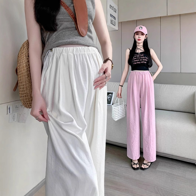 Pregnant women's pants no belly cloth pregnant women's wide leg pants milk pants spring and summer pregnant women's clothing 2025 new pregnant women's casual pants summer Pregnant women's pants no belly cloth pregnant women's wide leg pants milk pants spring and summer pregnant women's clothing 2025 new pregnant women's casual pants summer