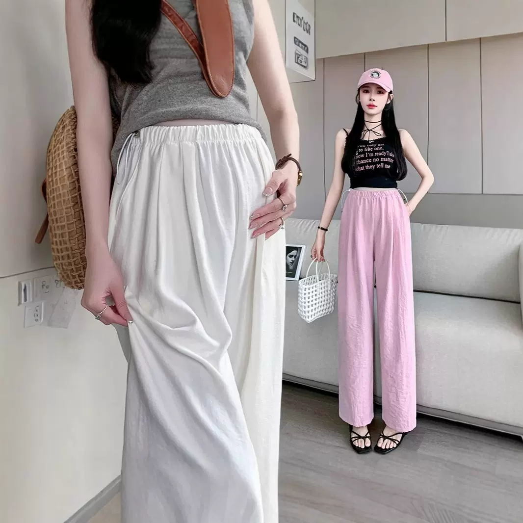 孕妇裤无托腹布孕妇阔腿裤奶芙裤春夏孕妇装2025新款孕妇休闲裤夏