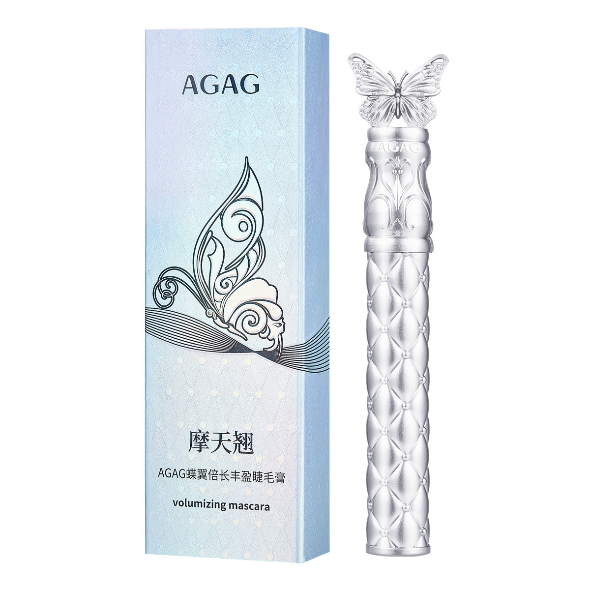 AGAG Butterfly Wings Long Hair Lossing Cream, grueso y delgado, curl, no es fácil de manchar, maquillaje fino