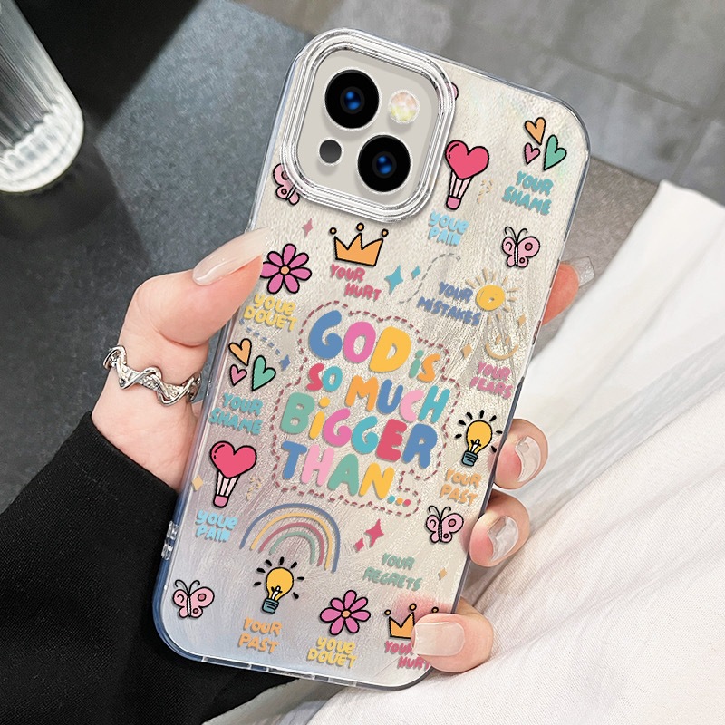 35g Weight iPhone Applicable Brands Phone Cases Classification PC Material Slogan, Colorful, Heart Shape Pattern Cute Style PC Slogan Colorful Heart Shape Cute Phone Cases Phone Accessories 2