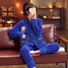 秋冬保暖家居服睡衣冬款女士圣诞款休闲两件套家居服其他