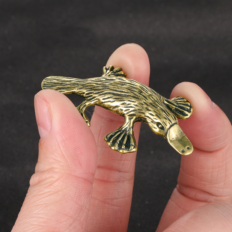 Cross-border National Tide Antique Dressed Brass Platypus Solid Copper Ornaments Tea Pet Table Pet Antique Bronze Crafts Cross-border National Tide Antique Dressed Brass Platypus Solid Copper Ornaments Tea Pet Table Pet Antique Bronze Crafts