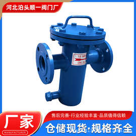 立式除污器快开式工业污水管直通式管道过滤器标准法兰篮式过滤器