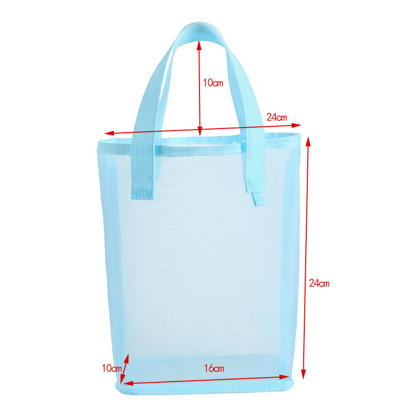 오픈 핸드 메쉬 가방 블루