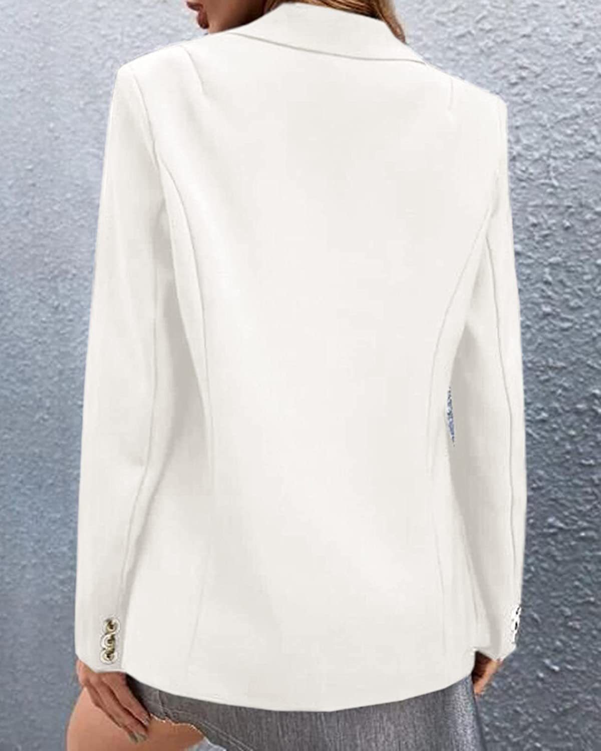 350g Weight Blazer Outerwear Type Long Sleeve Sleeve Length Single Breasted Placket Type Spandex, Polyester Fabric Type Blazer Tops Type Business, Cocktail Party Occasion Turndown Neckline Slim Fit Type Solid Color Pattern Spring, Autumn Season Women's Gender Elegant, Streetwear Style Women's Blazer Long Sleeve Blazers Elegant Streetwear Solid Color 8
