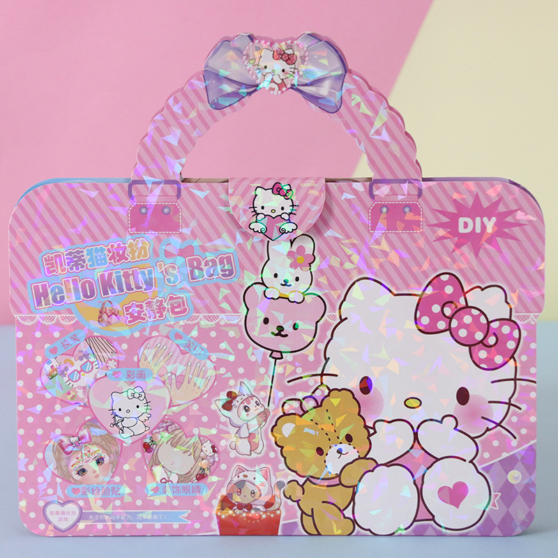 Pegatinas de dibujos animados para niños Conjunto de chicas lindas Pintura Vestir para colorear Belleza Hecho a mano Paquete de regalo de libro tranquilo de bricolaje