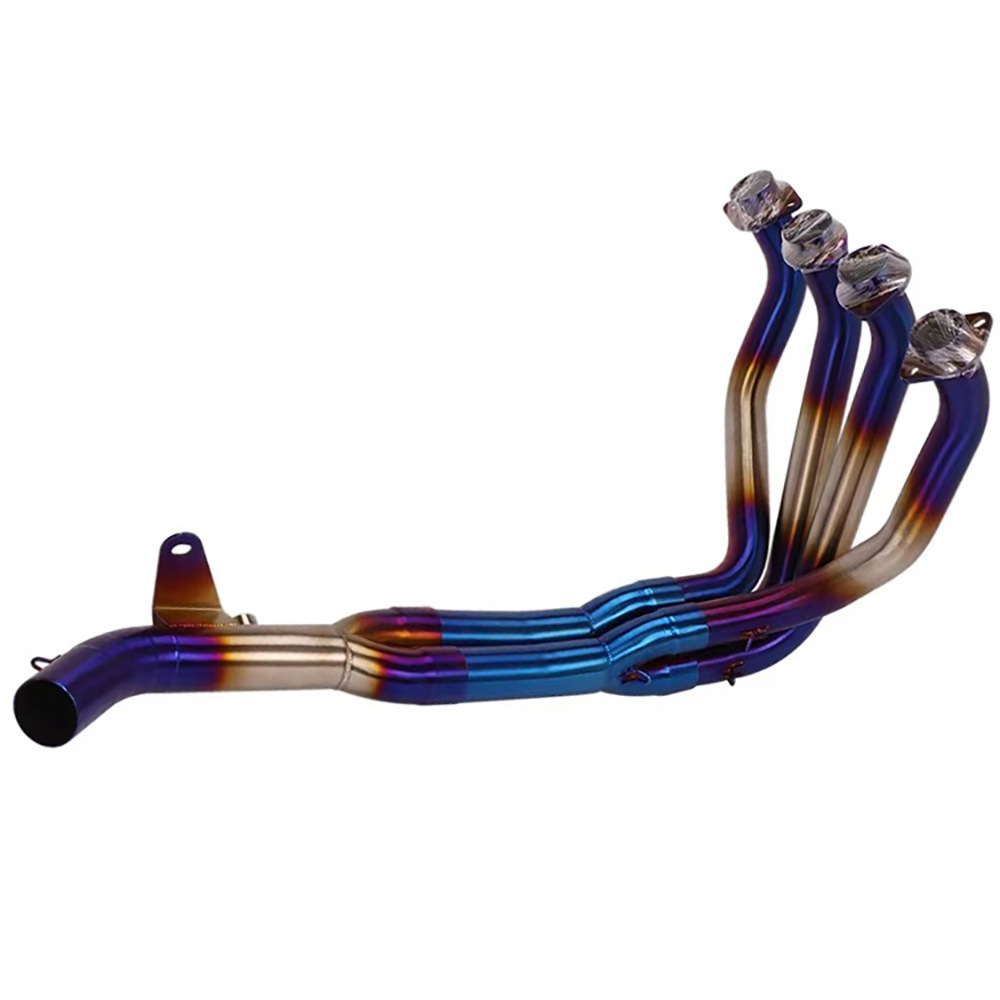 Motorcycle modified exhaust pipe front and rear section connected to the original car rear section carbon fiber exhaust suitable for Kawasaki Z900