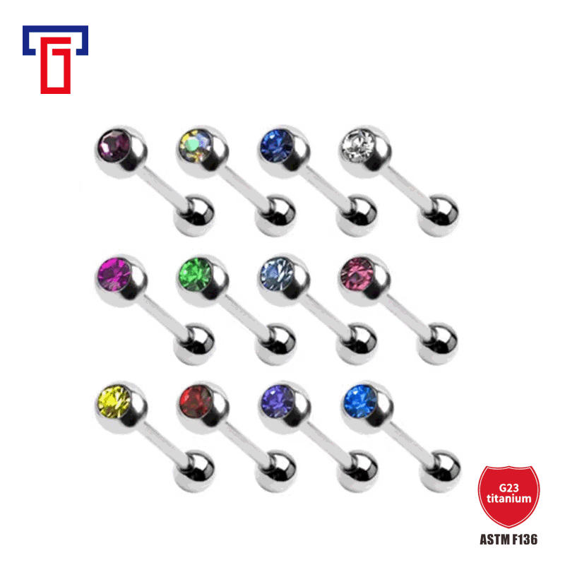Pointed titanium steel lip stud product view