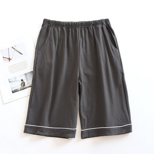 Couple's Pajama Pants Men and Women's Summer Cotton Shorts Cotton Large Pants Loose Pants Summer Thin Household Pants