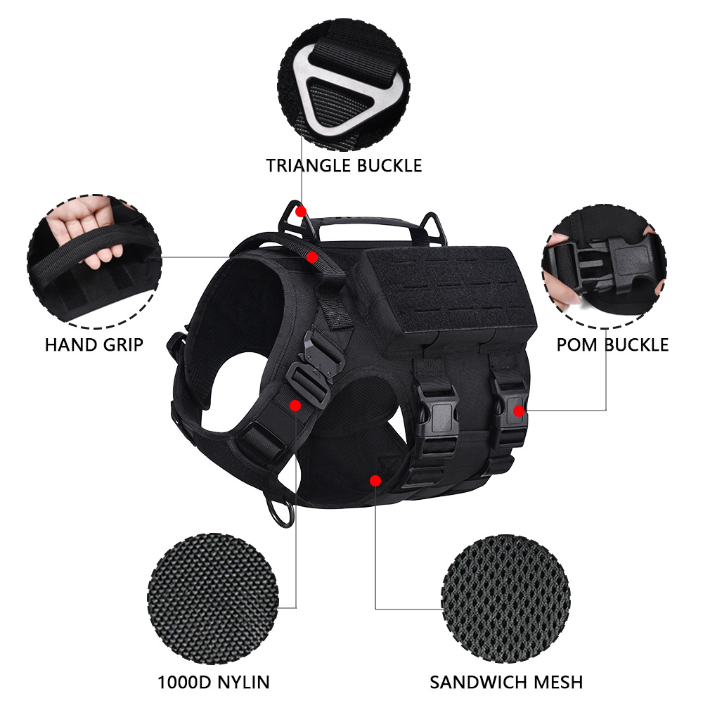 국경 간 전술 개 의류 세트 다기능 나일론 방수 개 훈련 의류 개 전투 조끼 공장 직접 판매