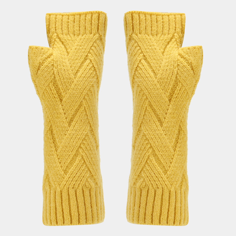 New autumn and winter outdoor warm hat, glove, scarf, three piece set, solid color knitted hat set_voghion.com