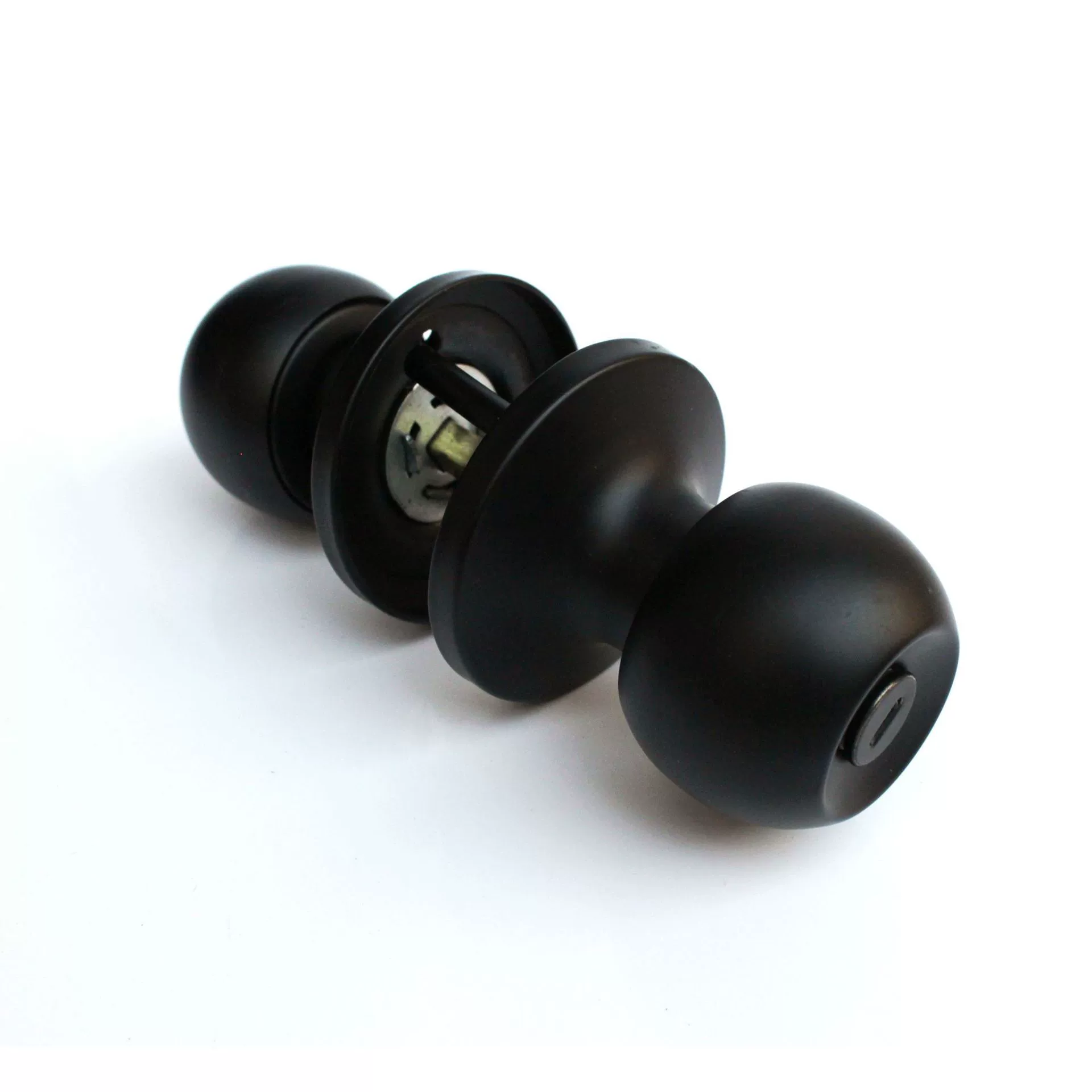 Элегантный черный трехполюсный замок Сферический дверной замок из нержавеющей стали внутренний дверной замок для спальни шариковый замок из нержавеющей стали для ванной комнаты