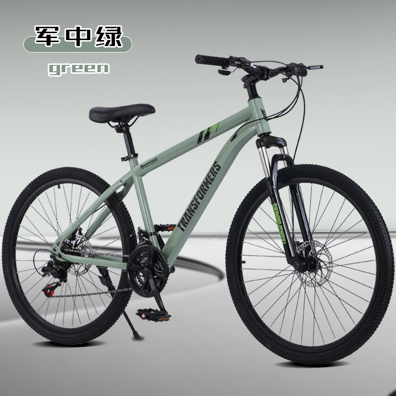 Bicicleta de montaña para estudiantes masculinos y femeninos al aire libre vehículo deportivo amortiguador de velocidad variable bicicleta portátil de mango plano