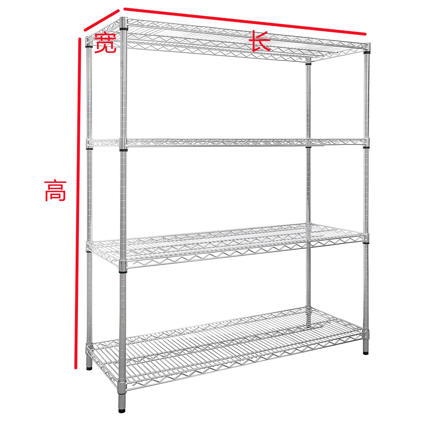 Стеллаж из сетки с покрытием, стеллаж из нержавеющей стали, мобильный стеллаж на колесиках, стеллаж для хранения материалов для мастерской, сетевой кабель, хромированная вырезанная полка