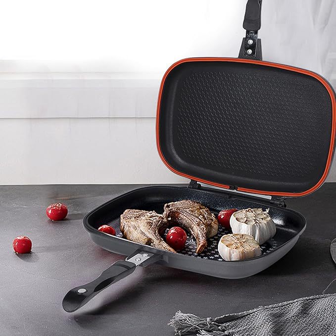 Dissini multifuncional bandeja para hornear de doble cara sartén antiadherente filete frito tortilla panqueques plato de desayuno suministro transfronterizo