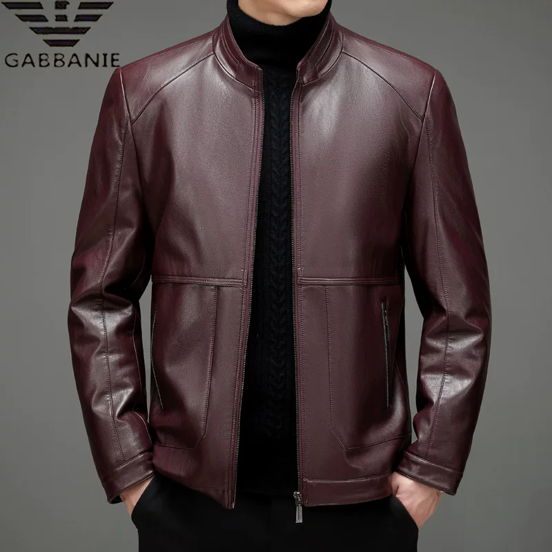 Armani, осенняя куртка для отдыха, мужской комплект, натуральная кожа