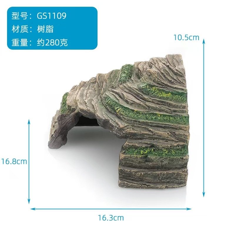 Mascota trepadora, tortuga, terraza trepadora, araña, hámster, lagarto, guardián, serpiente, refugio, decoración de resina, decoración, descanso, decoración, alimentación