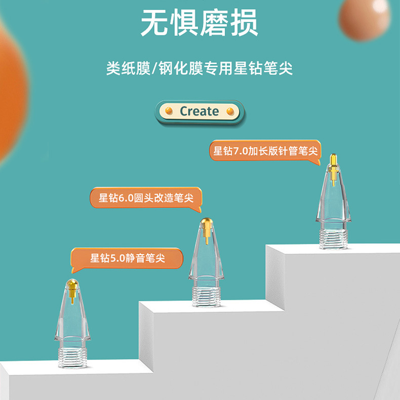 Aplicable a apple ipad película de papel applepencil transformación generación 2 generación aguja tubo original reemplazo plumín