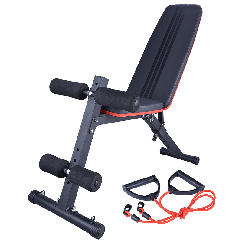 多動作啞鈴凳仰臥起坐健身器材室內健身椅健腹器家用可折疊健身板