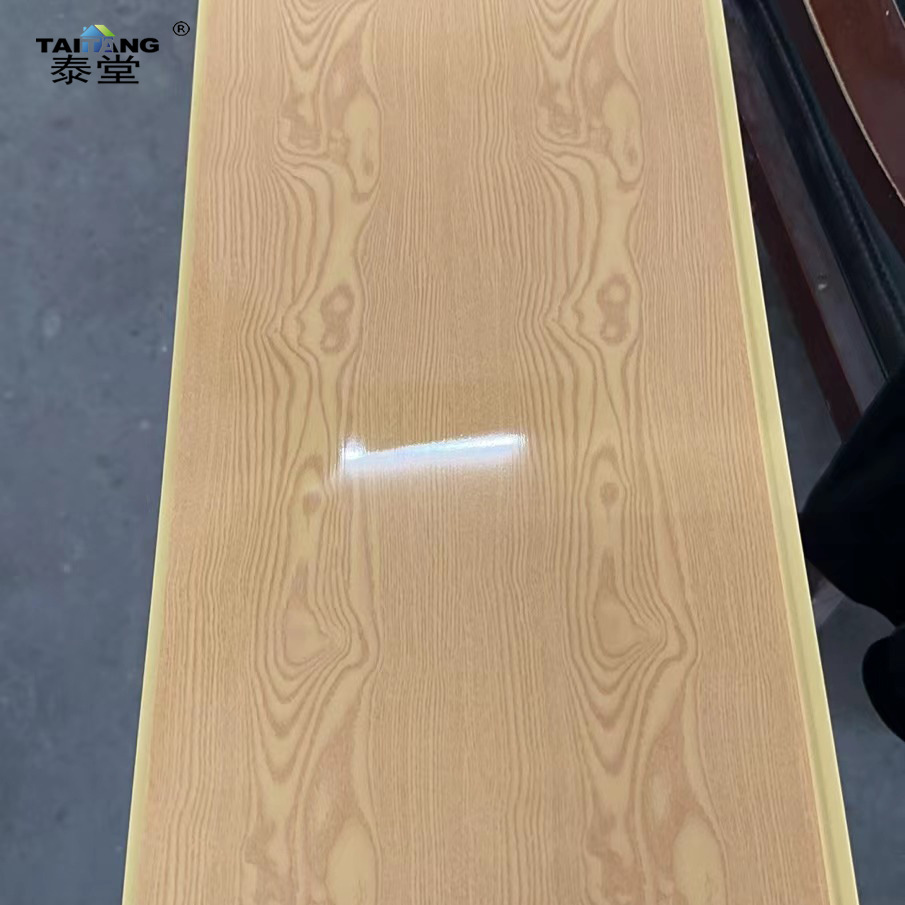 200*7.5mm exportación Panamá pvc panel de pared techo plano de madera de refuerzo techo