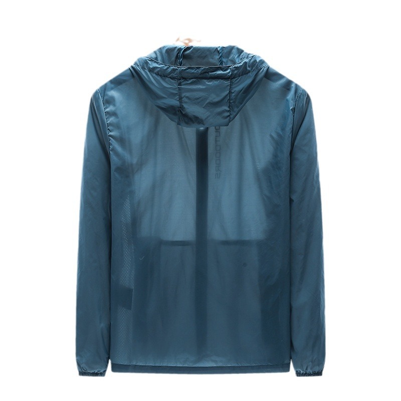 Verano nuevo ocio suelto chaqueta de protección solar para hombres color delgado chaqueta de cuero con capuzas transpirables chaqueta de ropa de hombre