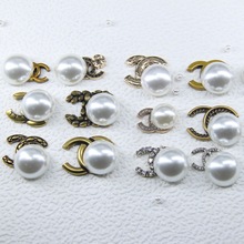 小香风logo手工头饰发饰DIY材料喷漆合金饰品配件 韩版ins风时尚