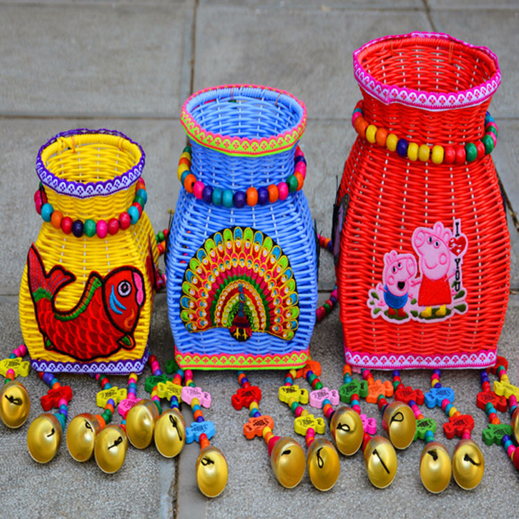 큰 색깔 혼합 색깔 바구니 5 벨