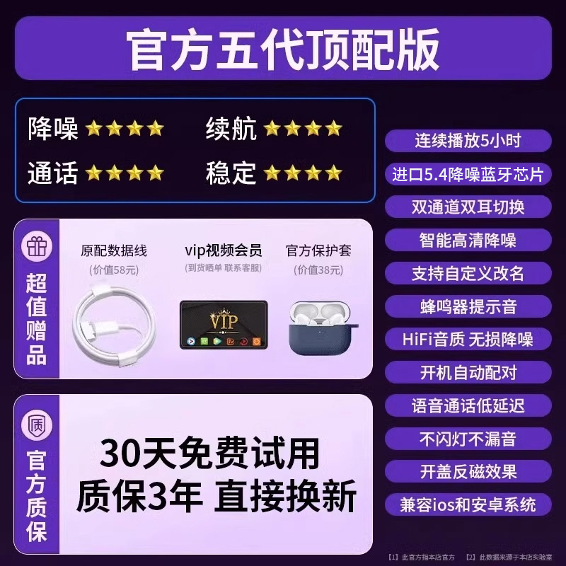2025 nuevo auriculares Bluetooth inalámbricos de seis generaciones Huaqiang Bei para Apple 16 teléfonos 15pro2 al por mayor