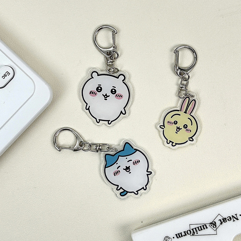 メーカー卸売りの爆発的なアクリルストラップ日系アニメかわいい筆袋バッグ小ストラップ学生のキーホルダー飾り|undefined