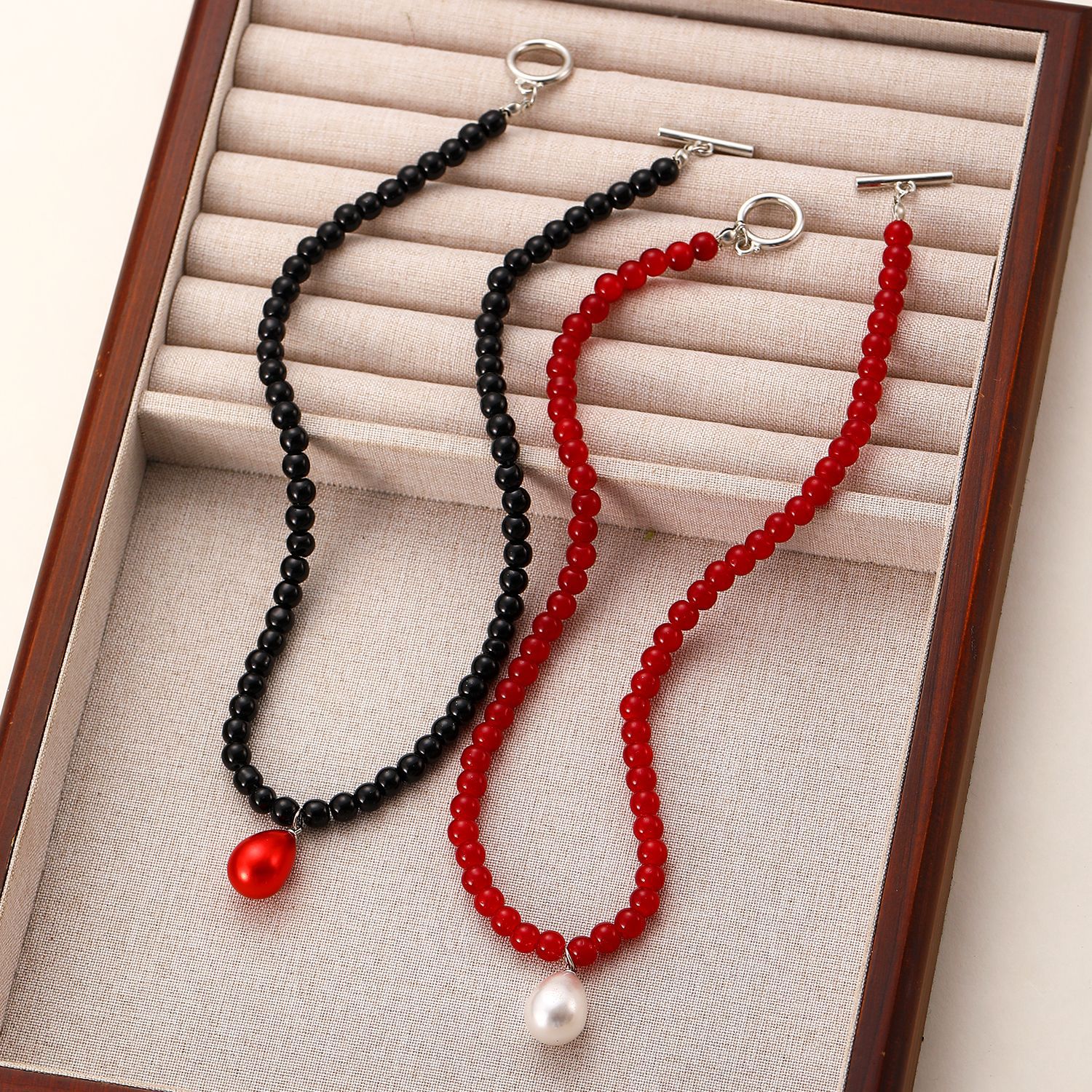 Collana con ciondolo a goccia d'acqua in stile coreano Bornet, per donna, con maglione, catena per clavicola di alta qualità_voghion.com