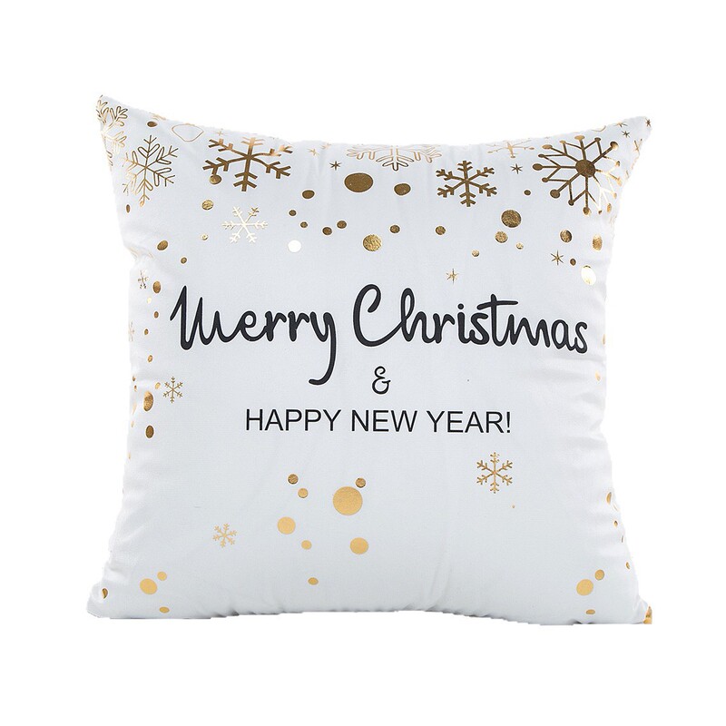 2025 新製品クロスボーダーサプライクリスマスホットスタンピングシンプルな枕カバークリスマスパターンファッションリビングルームベッドルーム枕|undefined