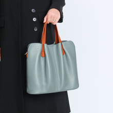 跨境亚麻蓝托特包pu皮通勤手提包女士高级感热销女包大容量斜挎包