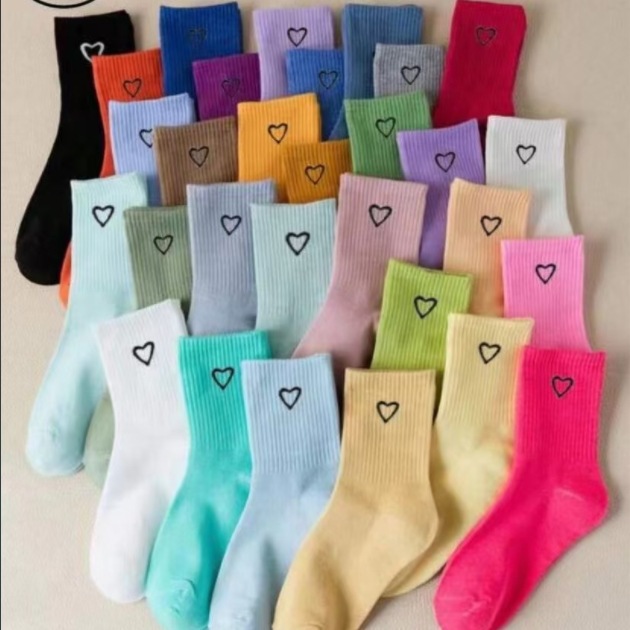 0382 미디엄 삭스 컬러 하트