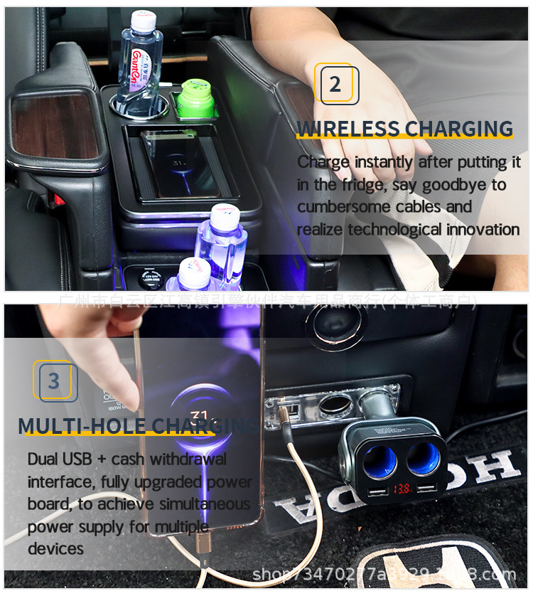 Suitable for Honda Stepwgn 02-24 Hong Kong version, special armrest box, new RP8 central armrest box