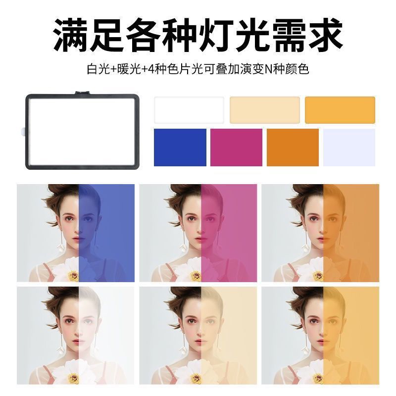 LED cuadrado en vivo iluminación de escritorio trípode grabación de video disparo gourmet naturaleza muerta vista superior iluminación