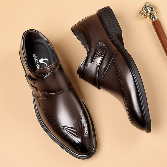 The first layer of pure leather inside leather factory direct men's first layer of leather soft leather business casual shoes