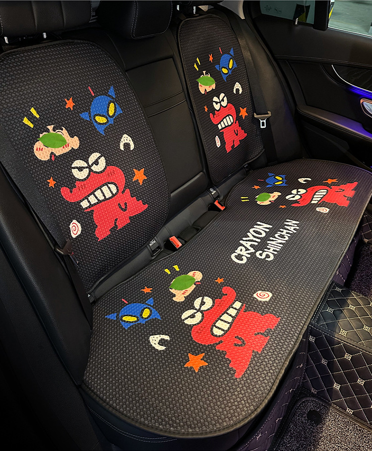 Cartoon Car Cushion Four Seasons Universal Internet Popular Small New Cute Half Encircled Women's Car Cushion Summer Seat Cover