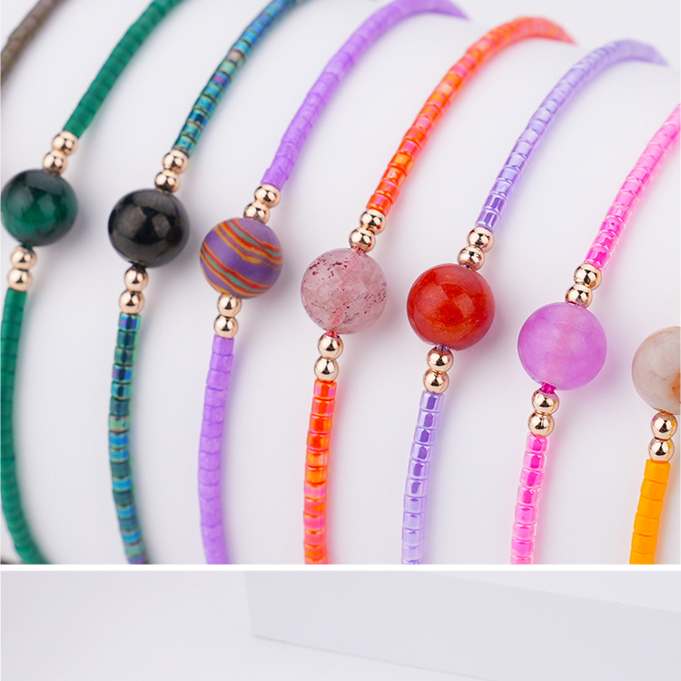 Moda Color Sólido Con Cuentas Hecho A Mano Mujeres Pulsera 1 Pieza display picture 1