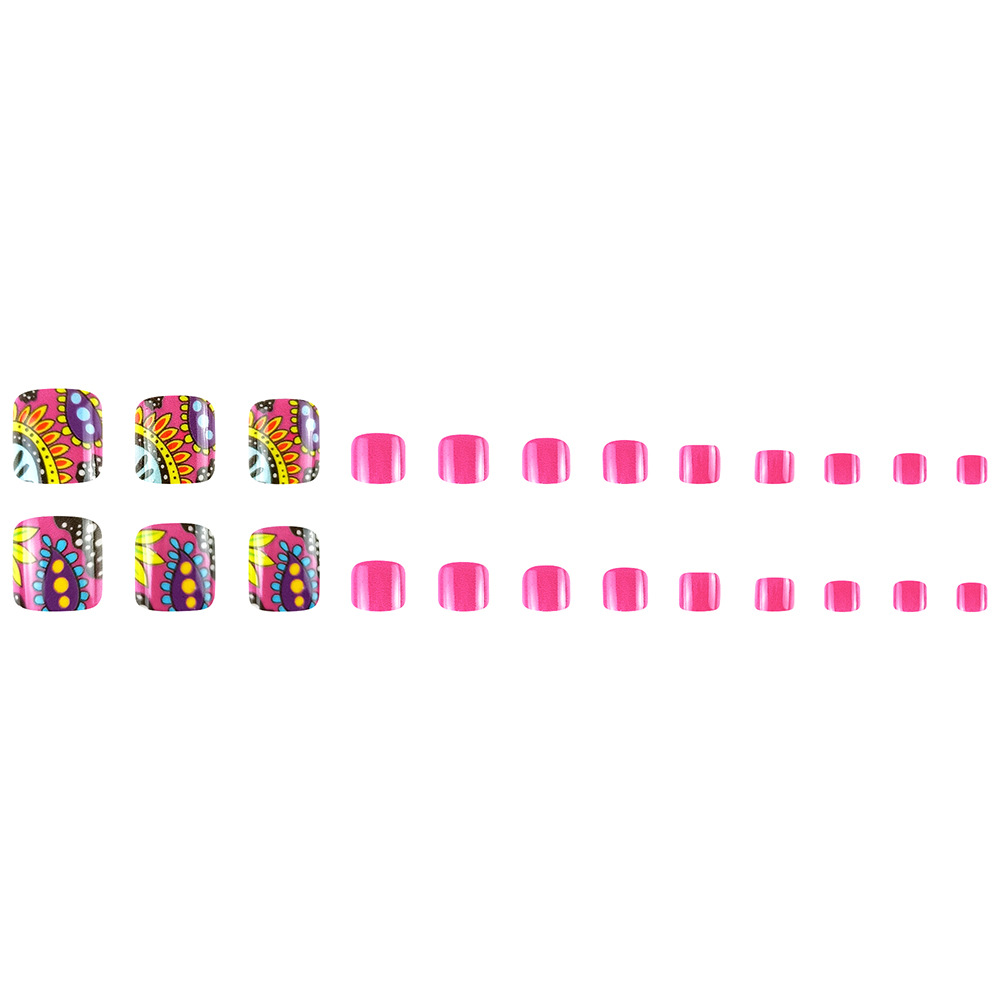Chicas calientes, pies coloridos, uñas, parches de uñas, dulces y geniales, uñas de uñas de flores en polvo de Barbie, uñas de vestir calientes transfronterizas image 6