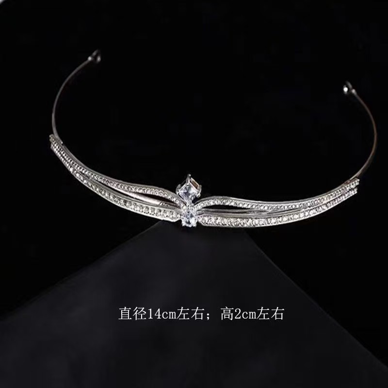 Moda princesa corona fiesta fiesta corona de cumpleaños novia principal vestido de novia corona accesorios para el cabello vestido de reina corona