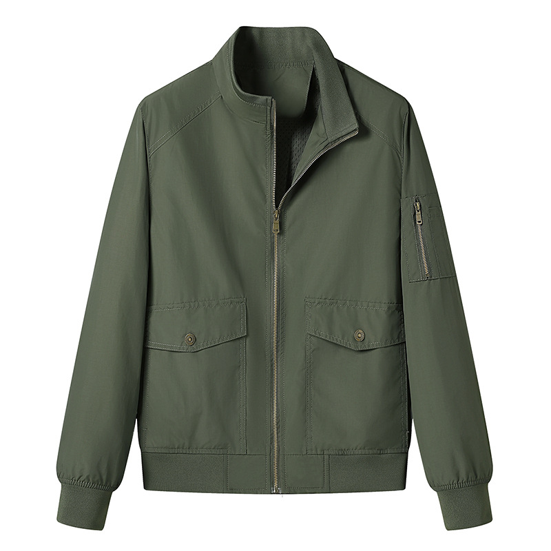 2024 nuevo hombre chaqueta de primavera y otoño chaqueta casual herramientas al aire libre chaqueta de asalto transpirable chaqueta de cuello suelto