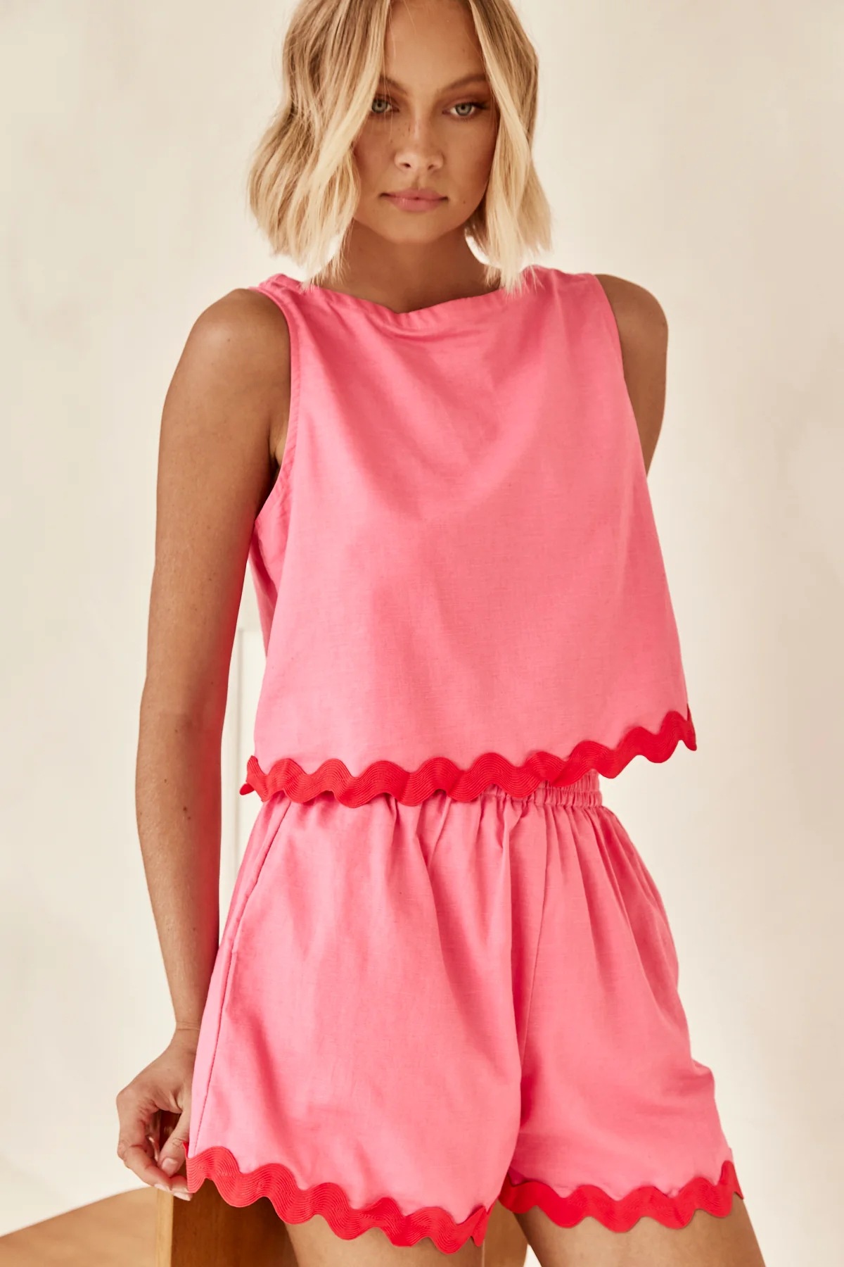 210g Weight Sleeveless Sleeve Length Spandex, Polyester Fabric Type Shorts Co-ord Set Sets Type 2 Pieces Set Quantity Daily Occasion Round Neck Neckline Regular Fit Fit Type Solid Color Pattern Summer, Spring Season Women's Gender Casual, Simple Style Style Daily Women's Casual Simple Style Solid Color Spandex Polyester Shorts Co-ord Set Shorts Sets 8