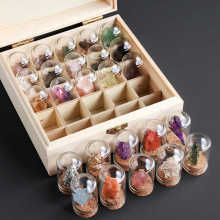 跨境天然玛瑙水晶原石地质科普半宝石矿石标本小摆件矿物微景观瓶