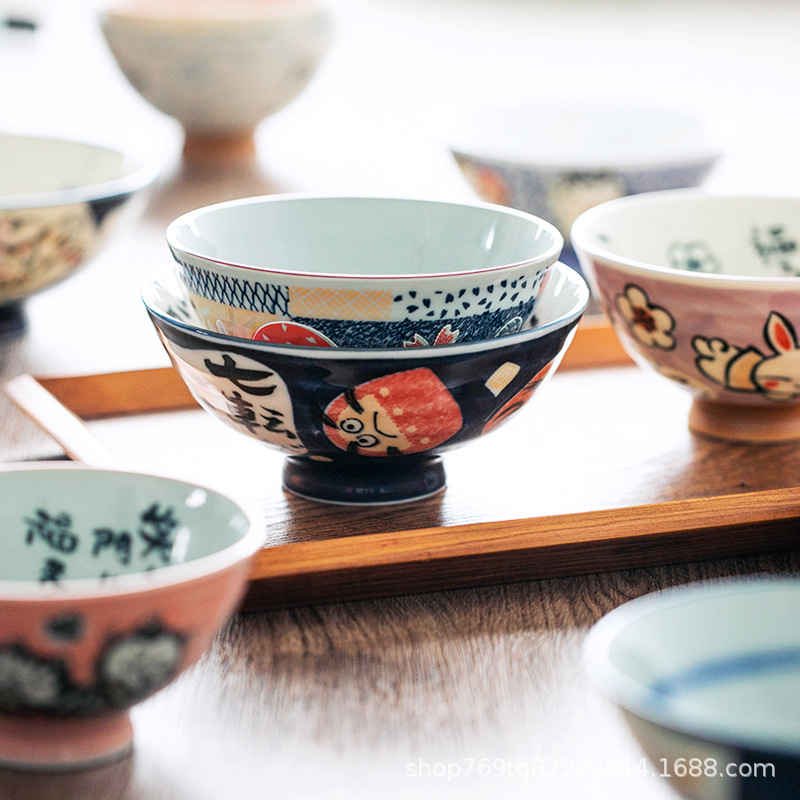 Japanese import ceramic tableware for home use with animals