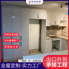 KITCHEN CABINET佛山工厂定制外贸橱柜烤漆白色柜门出口澳洲橱柜