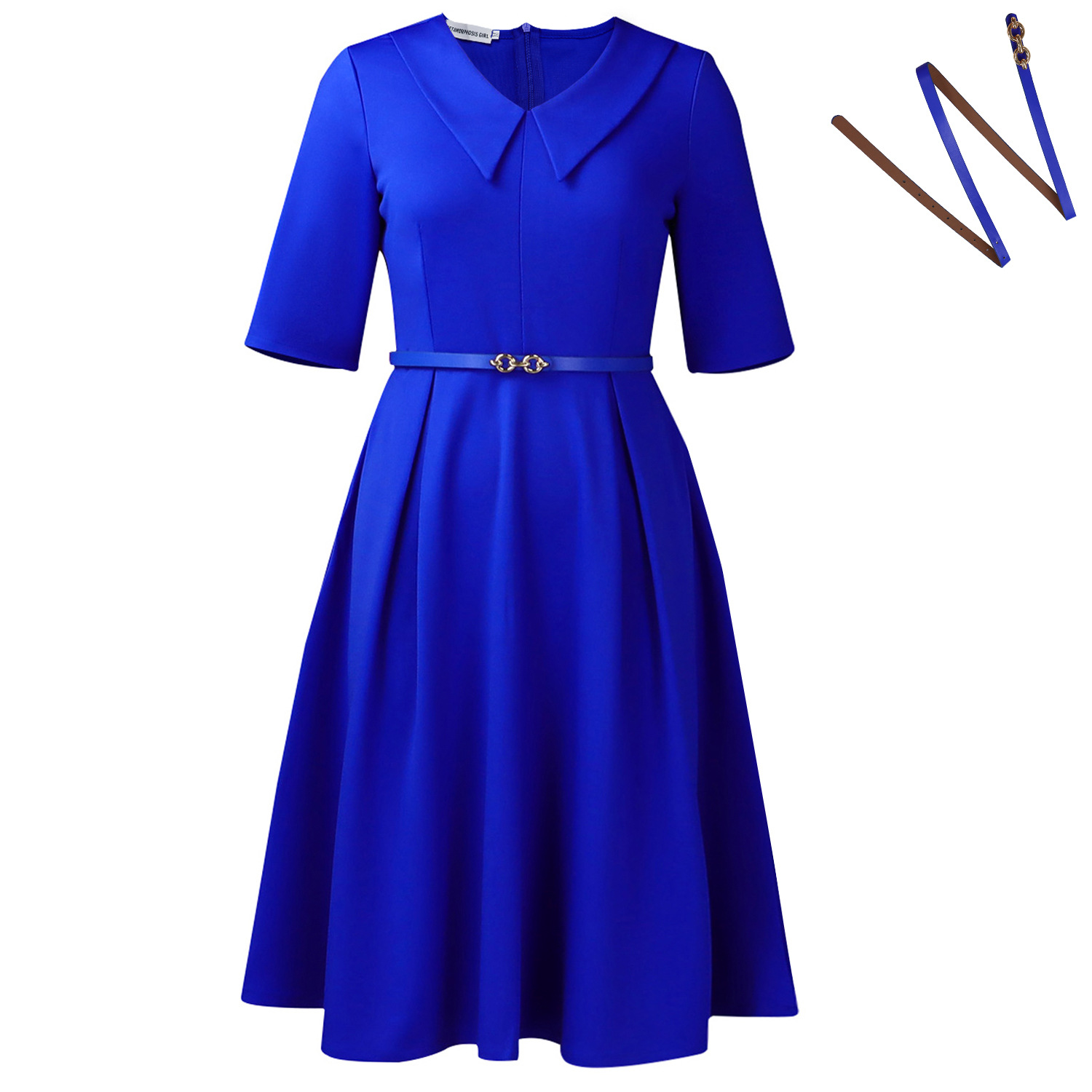 Elegant Solid Color African Dress Womens Fashion Five Quarter Sleeve Suitable for Casual or Formal Occasions