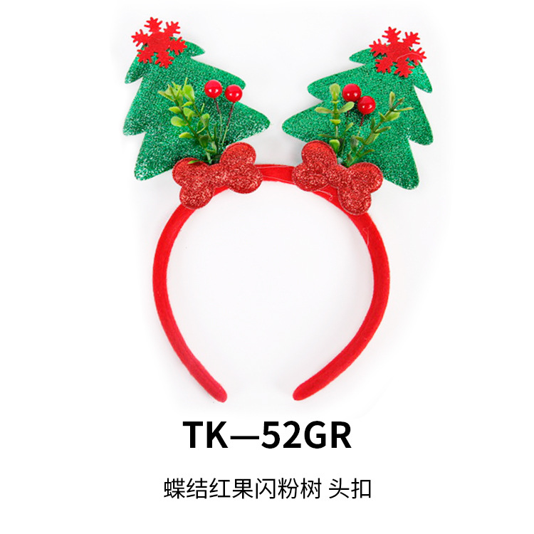 Nuevas diademas navideñas para adultos y niños, accesorios decorativos para fiestas navideñas, tocados con cuernos de reno y campanas. image 15