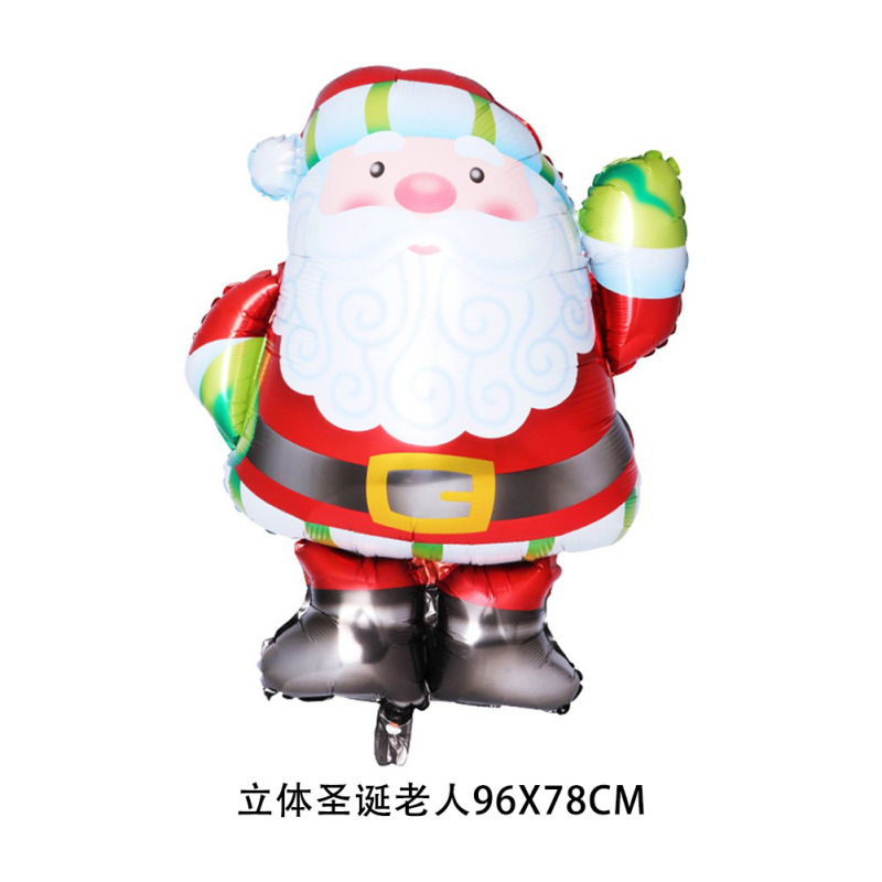 クリスマスシリーズアルミフィルム風船 クリスマスショッピングモール 学校 クリスマスイブパーティー装飾 アルミホイル風船用品|undefined