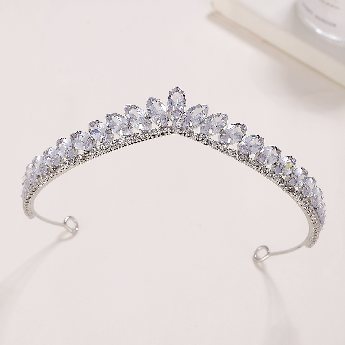 Cristal tridimensional ZIRCON decoración nupcial diadema reunir poesía marca nuevo ZIRCON nupcial tocado cumpleaños corona de la boda tocado